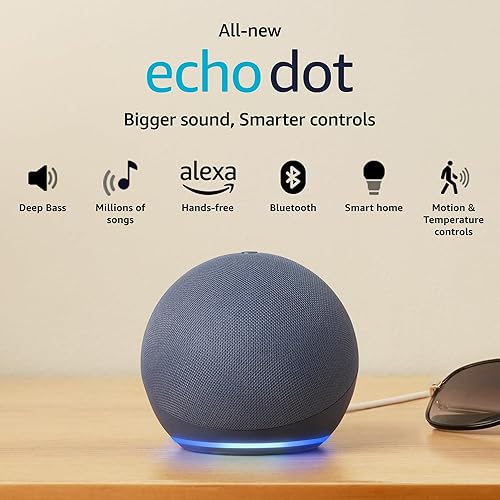 Echo Dot (5th Gen) Smart speaker with Alexa and Bluetooth - Blue
