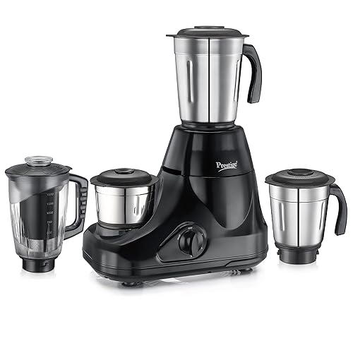 Prestige Iris Pro 750 Watts Mixer Grinder with 4 Jars, Black