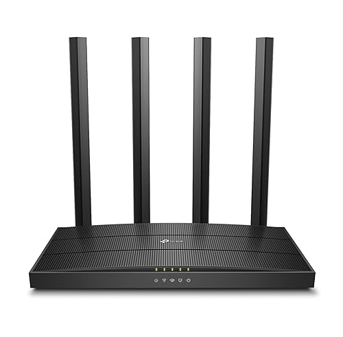 TP-Link Archer C6 AC1200 MU-MIMO Gigabit WiFi Router, Dual Band, 5 Gigabit Ports